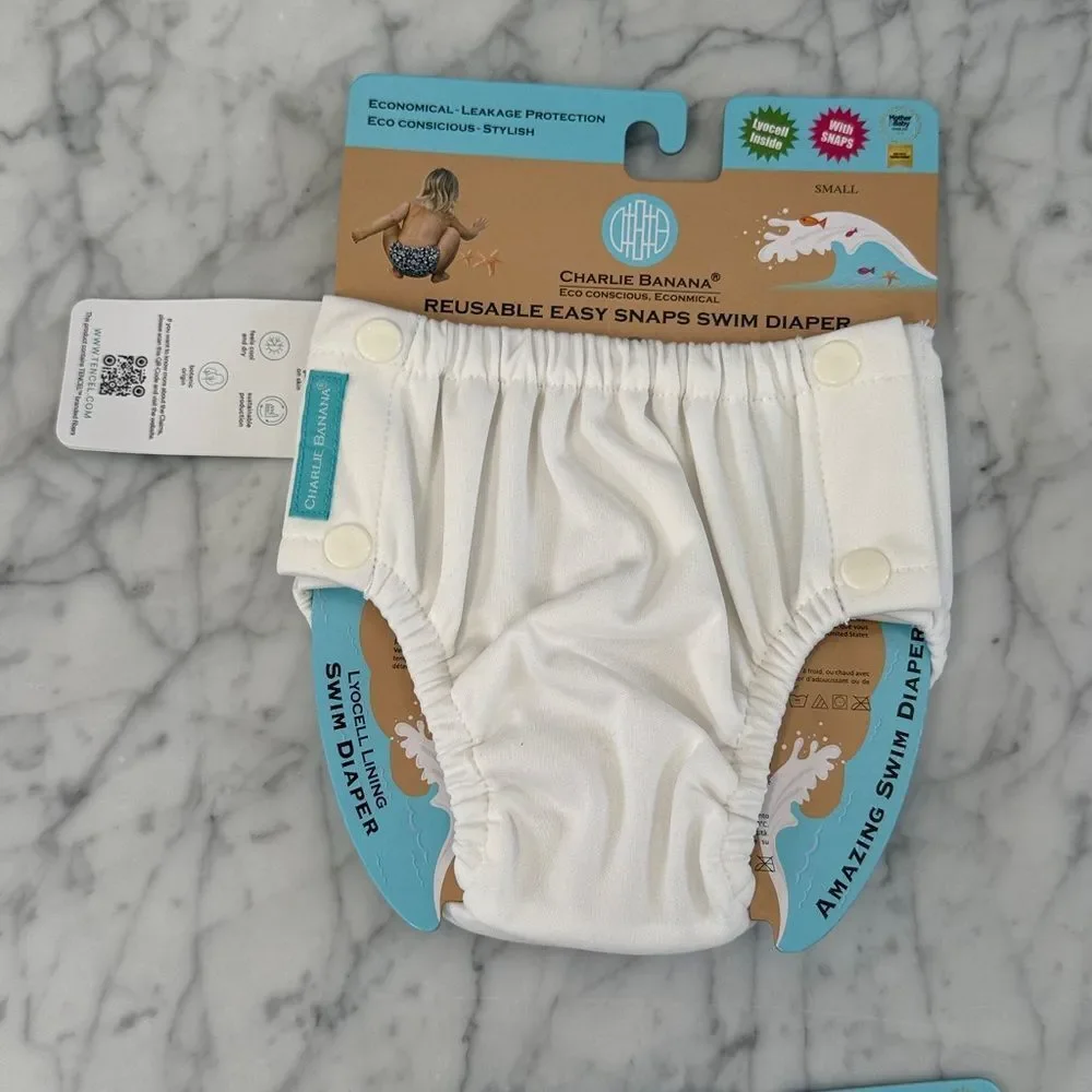 NWT Charlie Banana Swim Diaper Bundle Size Small 10-14 Lb Reusable